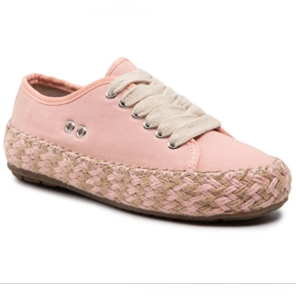 EMU Australia Size 9 Agonis Weave Lace Up Espadrille Sneaker Light Pink Casual